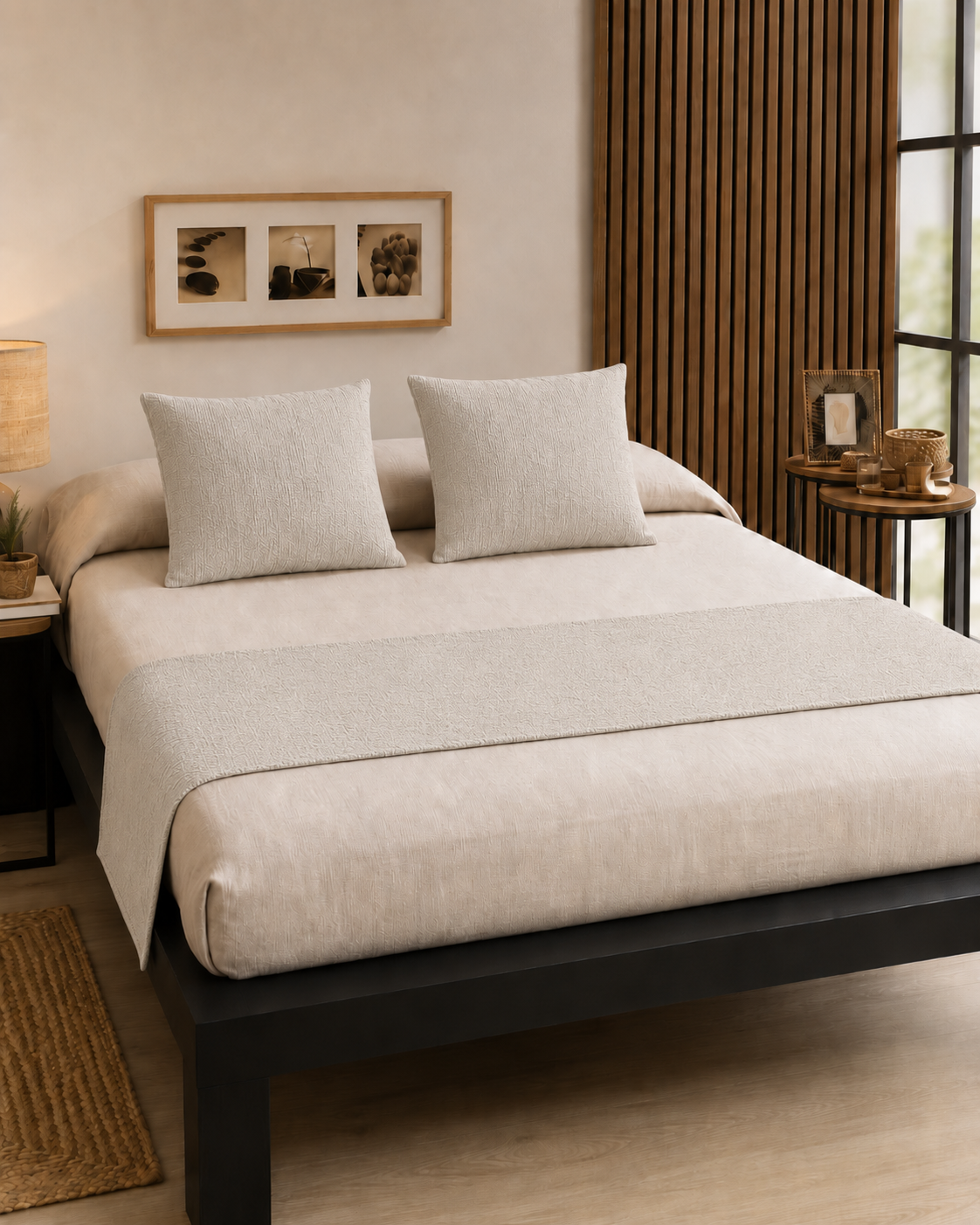 Set de cama Liso, detalle de textura