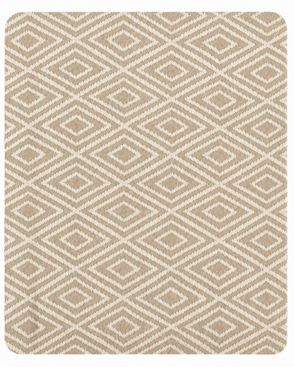 Colcha multiusos Rombos en color Camel