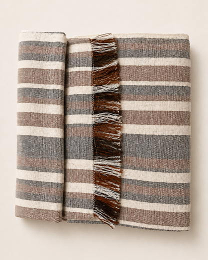 Colcha Eco-Line, doblada, detalle de textura