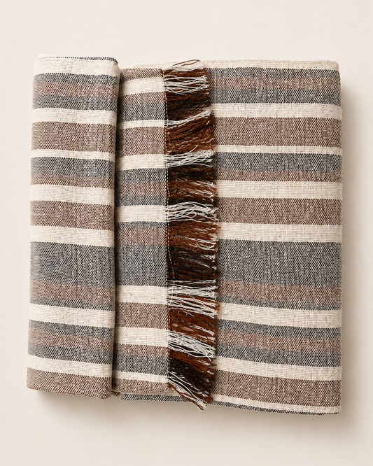 Colcha Eco-Line, doblada, detalle de textura